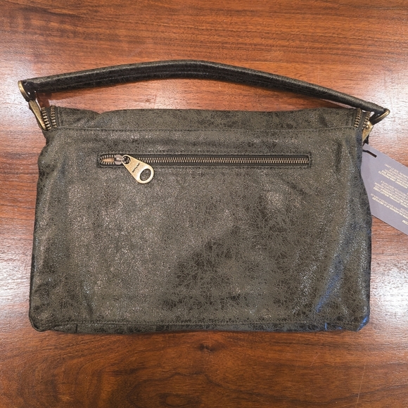 🎁 Matt & Nat Green Vegan Leather with Zipper Trim Clutch - Picture 6 of 10